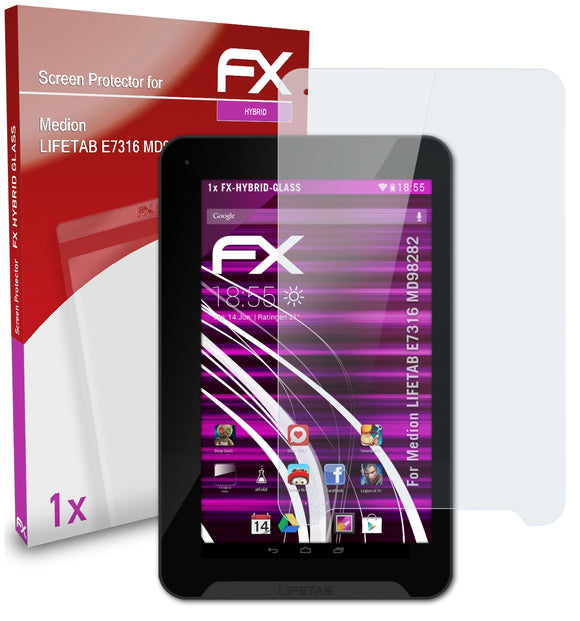 atFoliX FX-Hybrid-Glass Panzerglasfolie für Medion LIFETAB E7316 (MD98282)