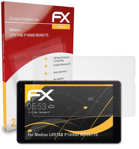 atFoliX FX-Antireflex Displayschutzfolie für Medion LIFETAB P10400 (MD99775)