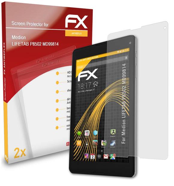 atFoliX FX-Antireflex Displayschutzfolie für Medion LIFETAB P8502 (MD99814)