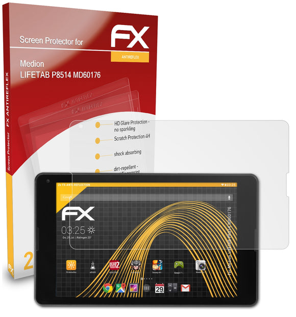atFoliX FX-Antireflex Displayschutzfolie für Medion LIFETAB P8514 (MD60176)