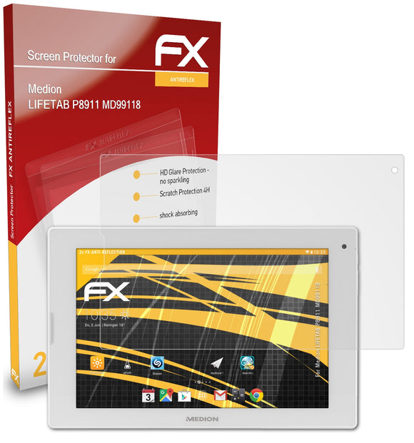 atFoliX FX-Antireflex Displayschutzfolie für Medion LIFETAB P8911 (MD99118)