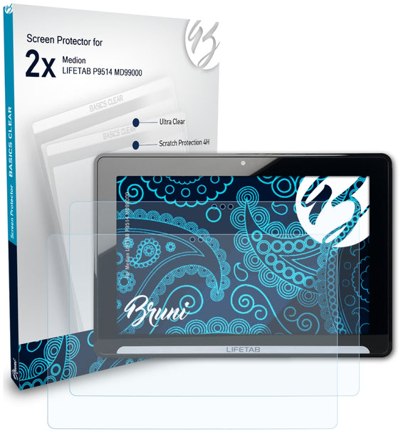 Bruni Basics-Clear Displayschutzfolie für Medion LIFETAB P9514 (MD99000)