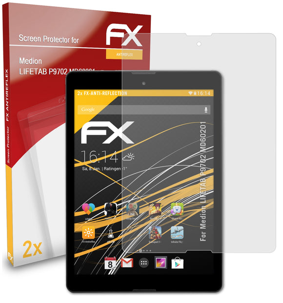 atFoliX FX-Antireflex Displayschutzfolie für Medion LIFETAB P9702 (MD60201)