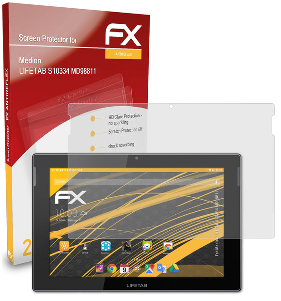 atFoliX FX-Antireflex Displayschutzfolie für Medion LIFETAB S10334 (MD98811)