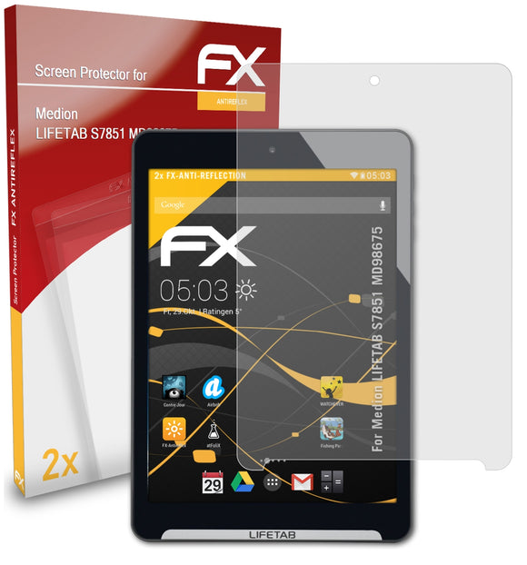 atFoliX FX-Antireflex Displayschutzfolie für Medion LIFETAB S7851 (MD98675)