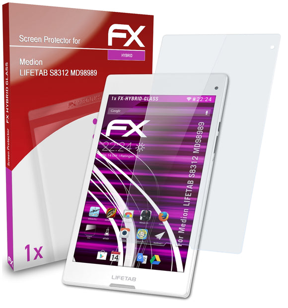 atFoliX FX-Hybrid-Glass Panzerglasfolie für Medion LIFETAB S8312 (MD98989)