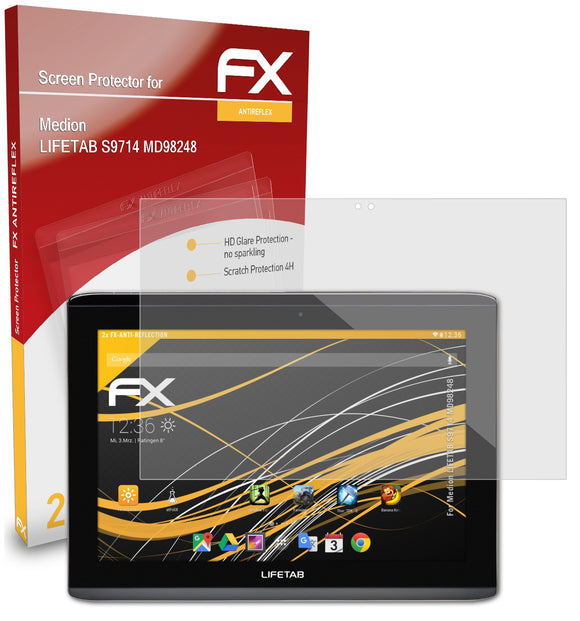 atFoliX FX-Antireflex Displayschutzfolie für Medion LIFETAB S9714 (MD98248)