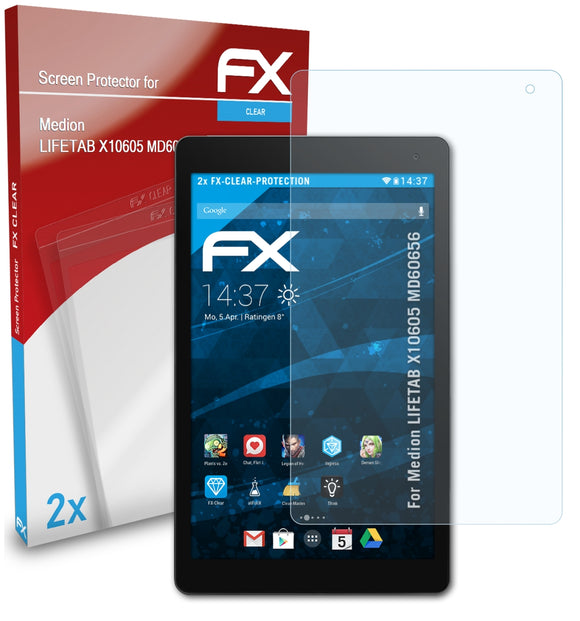 atFoliX FX-Clear Schutzfolie für Medion LIFETAB X10605 (MD60656)