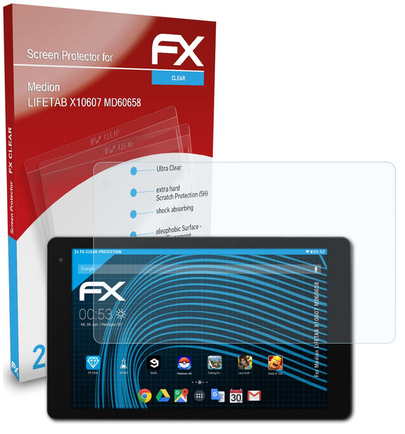 atFoliX FX-Clear Schutzfolie für Medion LIFETAB X10607 (MD60658)