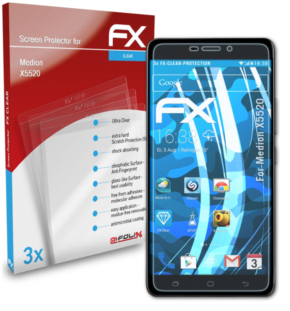 atFoliX FX-Clear Schutzfolie für Medion X5520