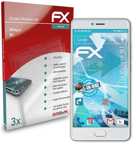 atFoliX FX-ActiFleX Displayschutzfolie für Meiigoo M1