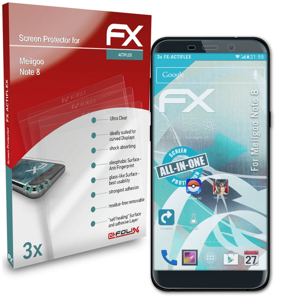 atFoliX FX-ActiFleX Displayschutzfolie für Meiigoo Note 8