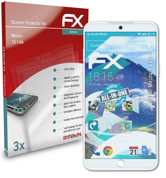 atFoliX FX-ActiFleX Displayschutzfolie für Meizu 15 Lite