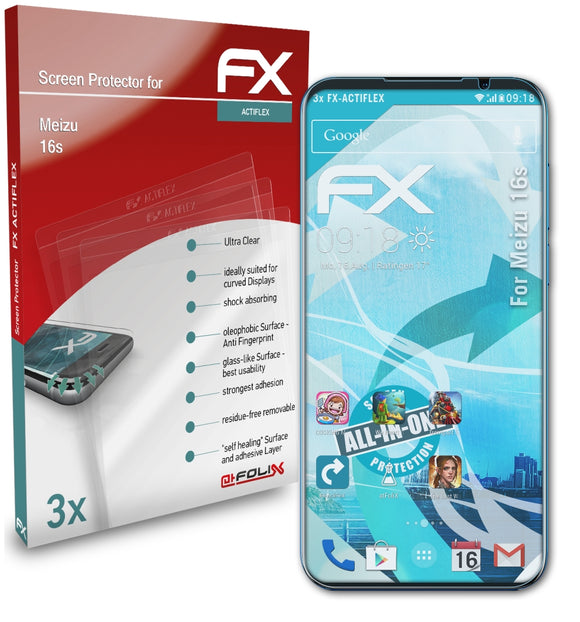 atFoliX FX-ActiFleX Displayschutzfolie für Meizu 16s