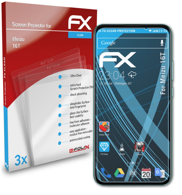 atFoliX FX-Clear Schutzfolie für Meizu 16T