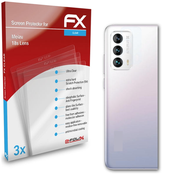 atFoliX FX-Clear Schutzfolie für Meizu 18s Lens