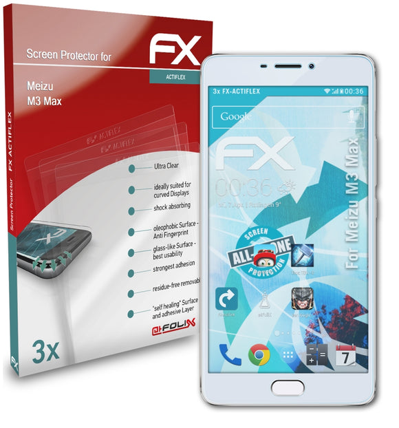 atFoliX FX-ActiFleX Displayschutzfolie für Meizu M3 Max