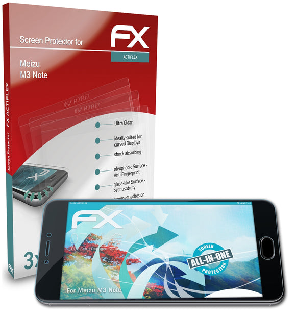 atFoliX FX-ActiFleX Displayschutzfolie für Meizu M3 Note