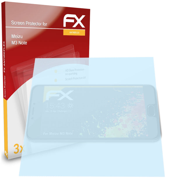 atFoliX FX-Antireflex Displayschutzfolie für Meizu M3 Note