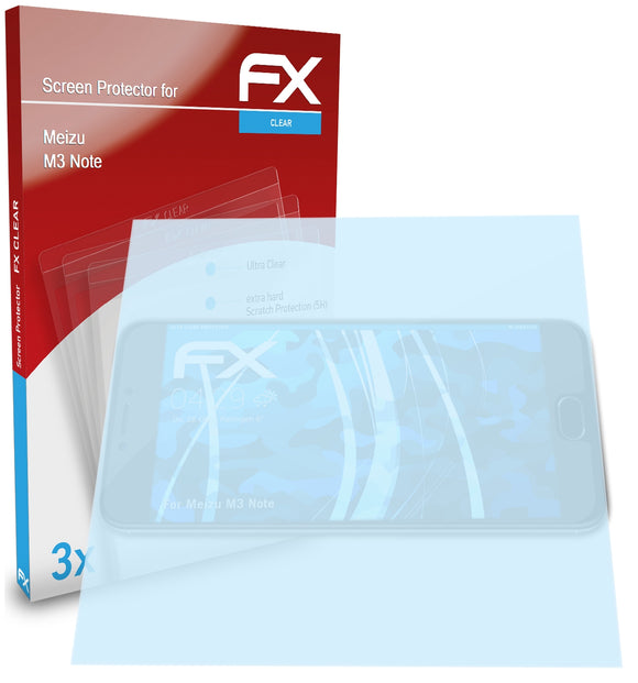 atFoliX FX-Clear Schutzfolie für Meizu M3 Note
