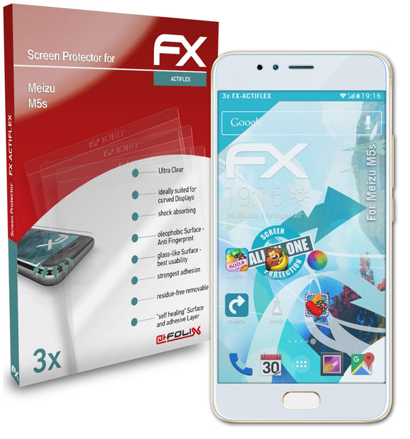 atFoliX FX-ActiFleX Displayschutzfolie für Meizu M5s