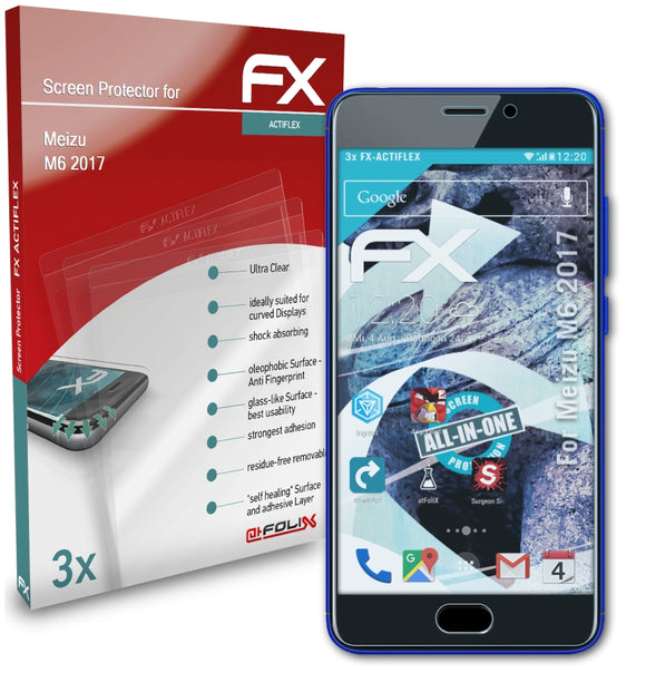 atFoliX FX-ActiFleX Displayschutzfolie für Meizu M6 (2017)