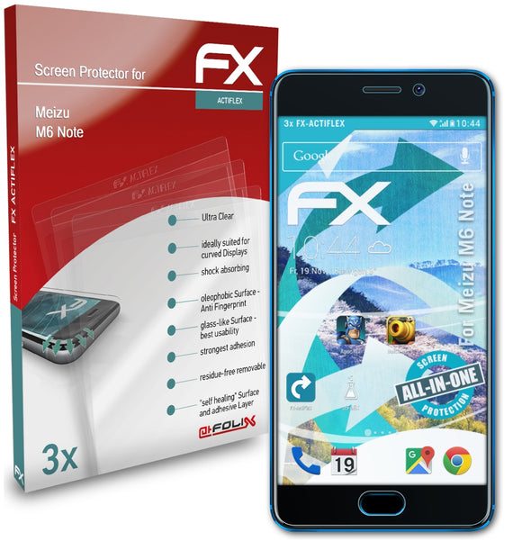 atFoliX FX-ActiFleX Displayschutzfolie für Meizu M6 Note