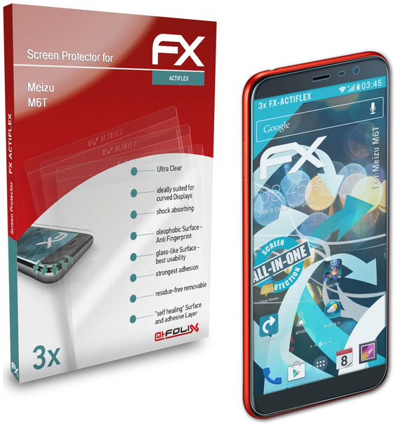 atFoliX FX-ActiFleX Displayschutzfolie für Meizu M6T