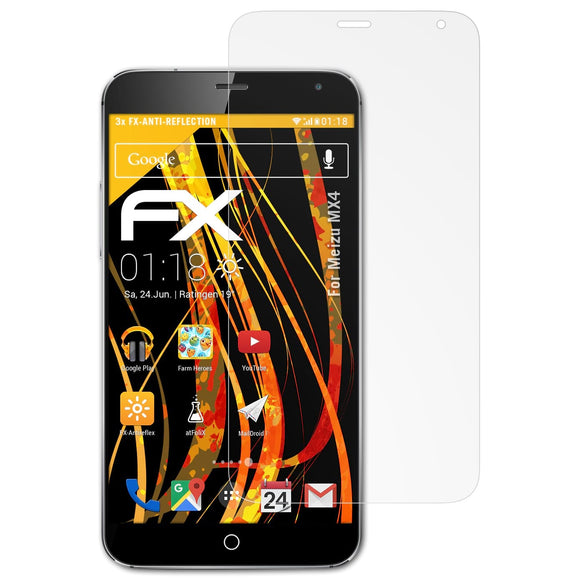 atFoliX FX-Antireflex Displayschutzfolie für Meizu MX4