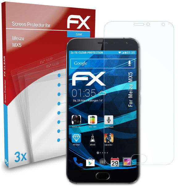 atFoliX FX-Clear Schutzfolie für Meizu MX5
