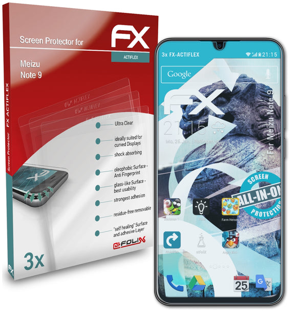 atFoliX FX-ActiFleX Displayschutzfolie für Meizu Note 9