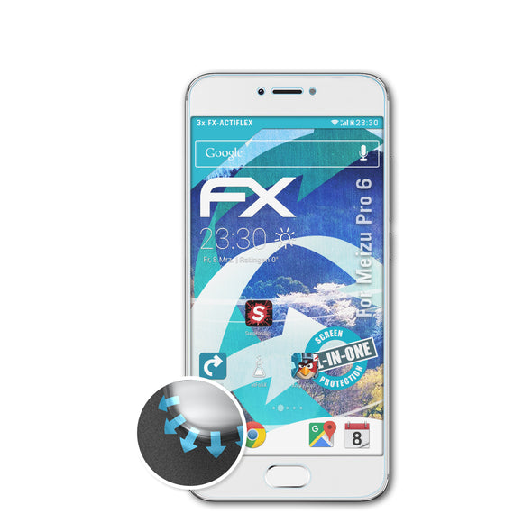 atFoliX FX-ActiFleX Displayschutzfolie für Meizu Pro 6