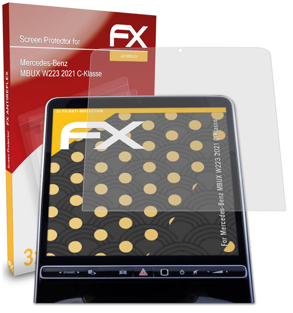 atFoliX FX-Antireflex Displayschutzfolie für Mercedes-Benz MBUX W223 (2021 C-Klasse)