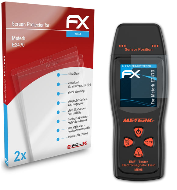 atFoliX FX-Clear Schutzfolie für Meterk E2470