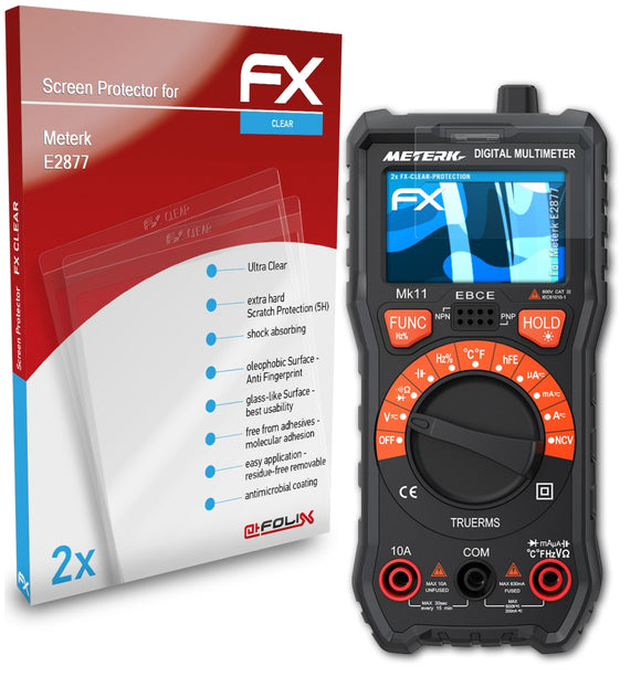 atFoliX FX-Clear Schutzfolie für Meterk E2877