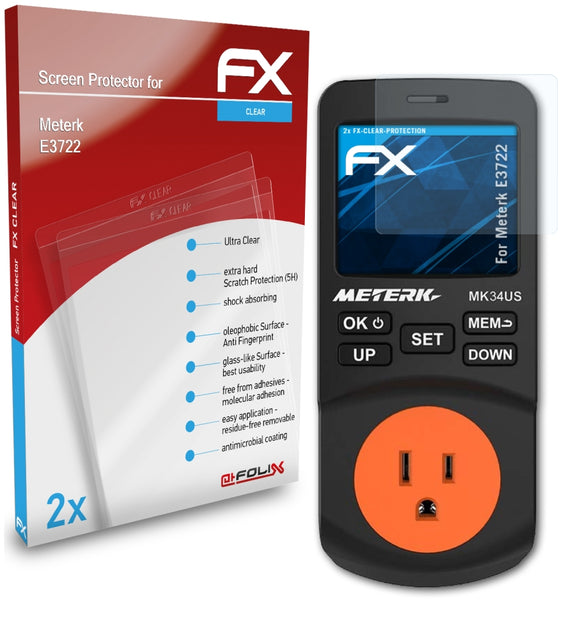 atFoliX FX-Clear Schutzfolie für Meterk E3722