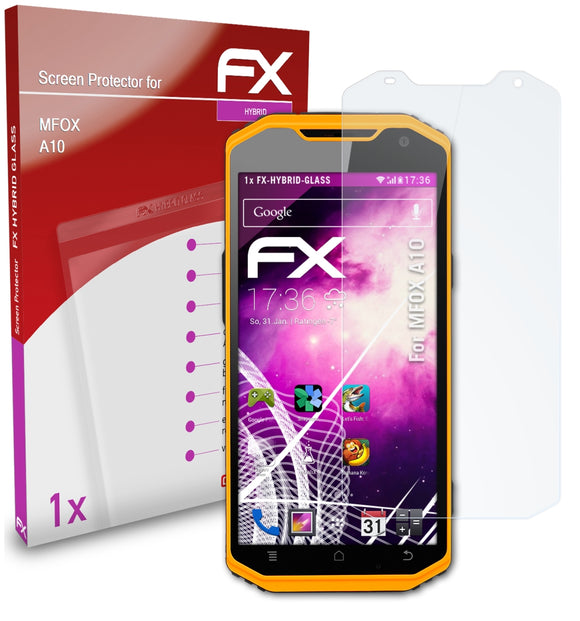 atFoliX FX-Hybrid-Glass Panzerglasfolie für MFOX A10