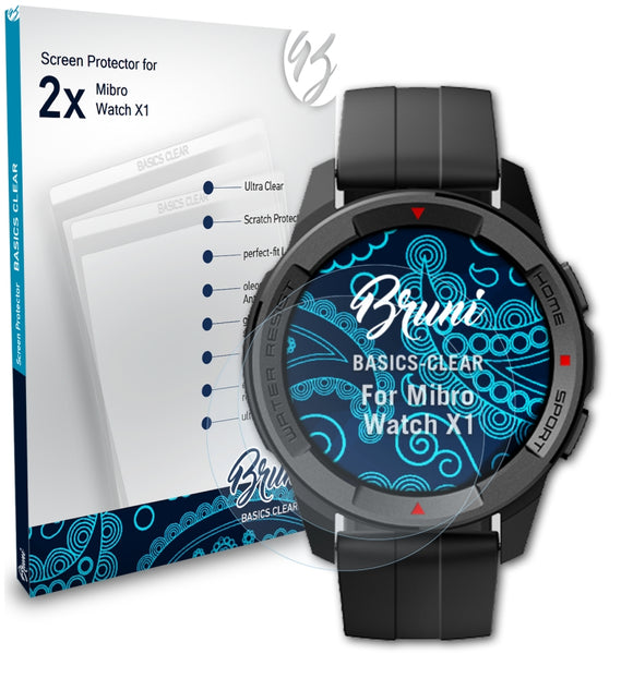Bruni Basics-Clear Displayschutzfolie für Mibro Watch X1