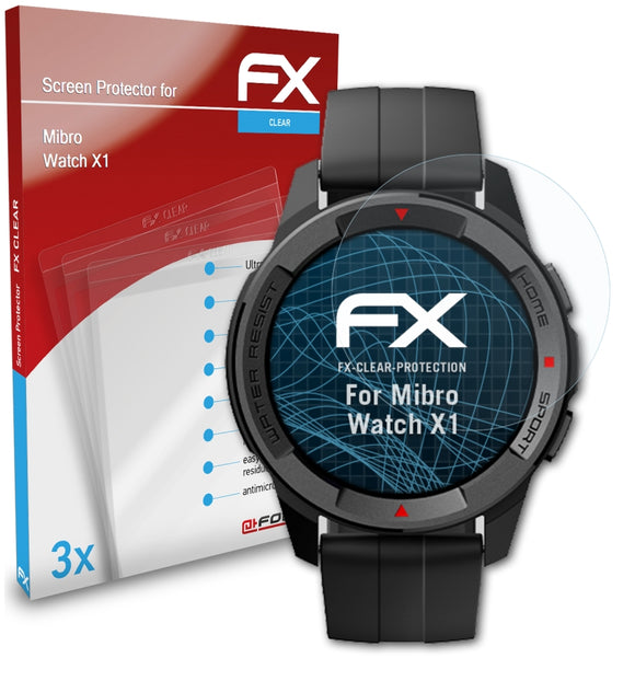 atFoliX FX-Clear Schutzfolie für Mibro Watch X1