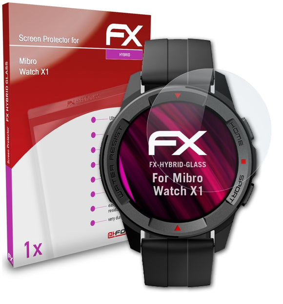 atFoliX FX-Hybrid-Glass Panzerglasfolie für Mibro Watch X1