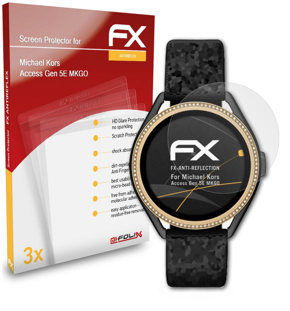 atFoliX FX-Antireflex Displayschutzfolie für Michael Kors Access Gen 5E MKGO