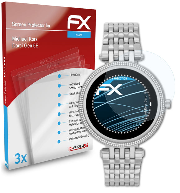 atFoliX FX-Clear Schutzfolie für Michael Kors Darci Gen 5E