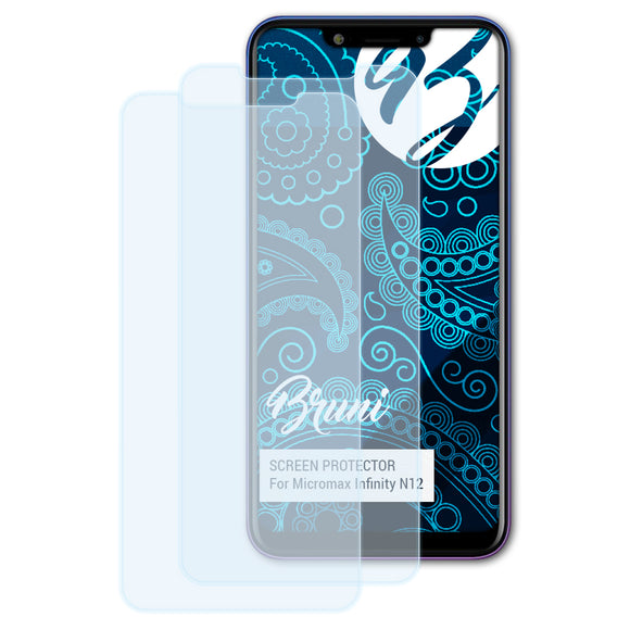 Bruni Basics-Clear Displayschutzfolie für Micromax Infinity N12