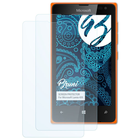 Bruni Basics-Clear Displayschutzfolie für Microsoft Lumia 435