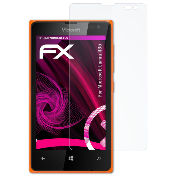 atFoliX FX-Hybrid-Glass Panzerglasfolie für Microsoft Lumia 435