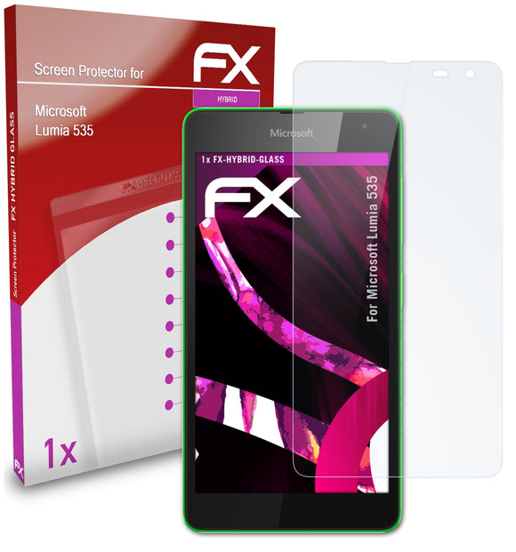 atFoliX FX-Hybrid-Glass Panzerglasfolie für Microsoft Lumia 535