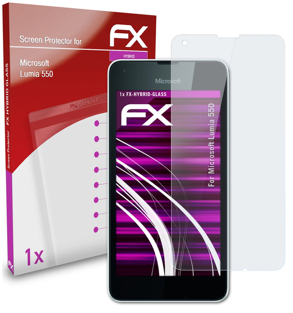atFoliX FX-Hybrid-Glass Panzerglasfolie für Microsoft Lumia 550