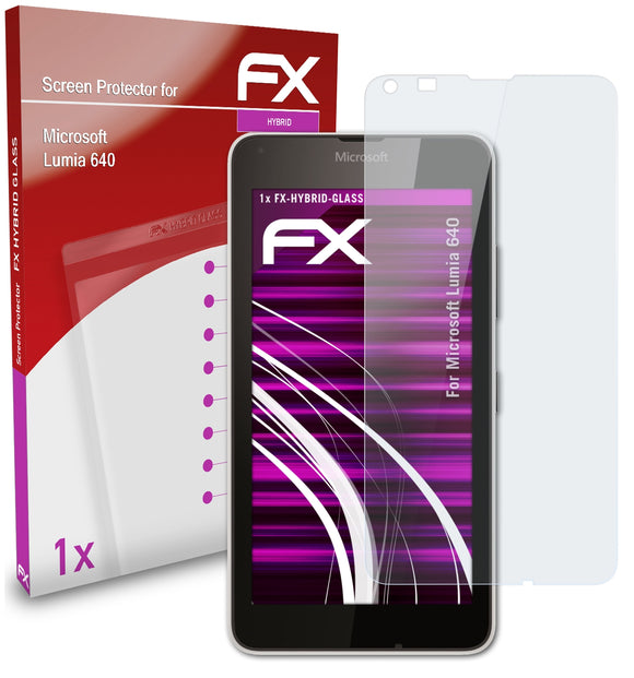 atFoliX FX-Hybrid-Glass Panzerglasfolie für Microsoft Lumia 640