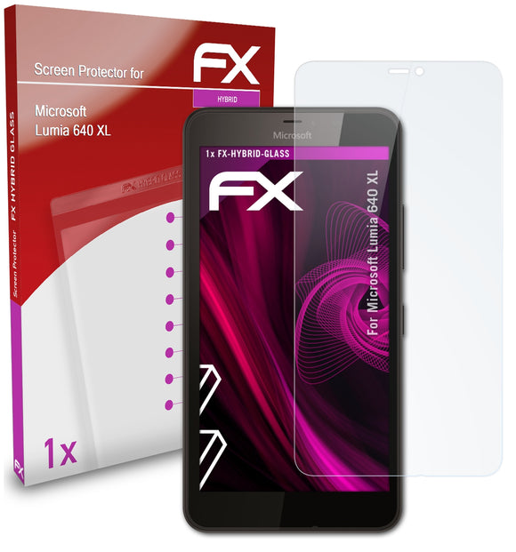 atFoliX FX-Hybrid-Glass Panzerglasfolie für Microsoft Lumia 640 XL