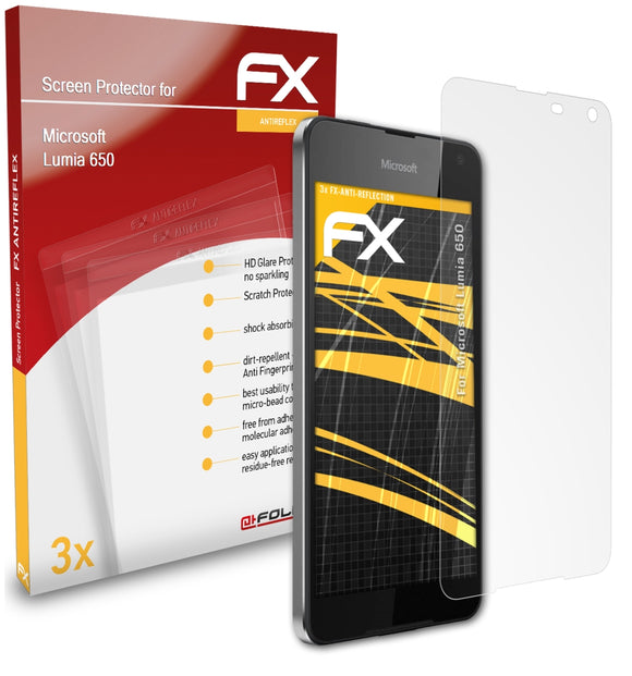 atFoliX FX-Antireflex Displayschutzfolie für Microsoft Lumia 650